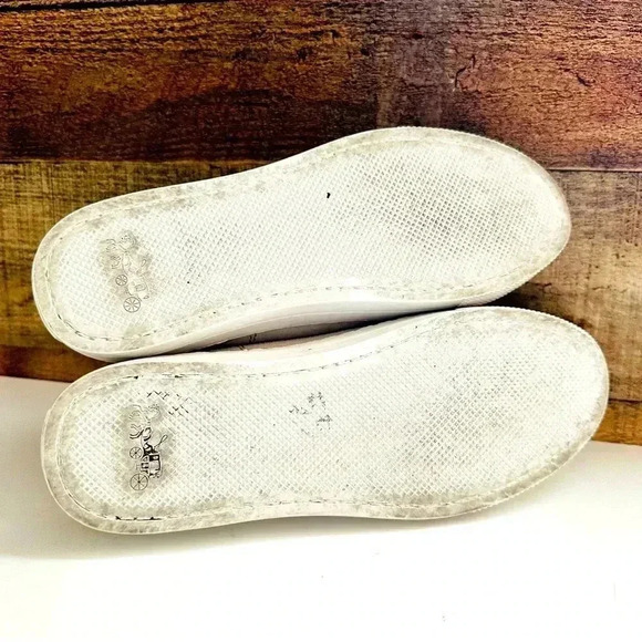 Coach Paddy Beige Suede Leather Chalk-Oatmeal / Saddle Brown Sneakers - Picture 6 of 8